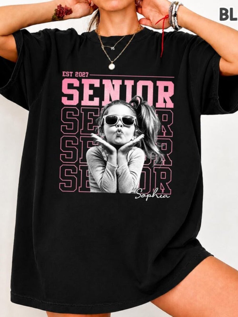 Custom Senior Photo Shirt, Personalized Class Of 2027 T Shirt